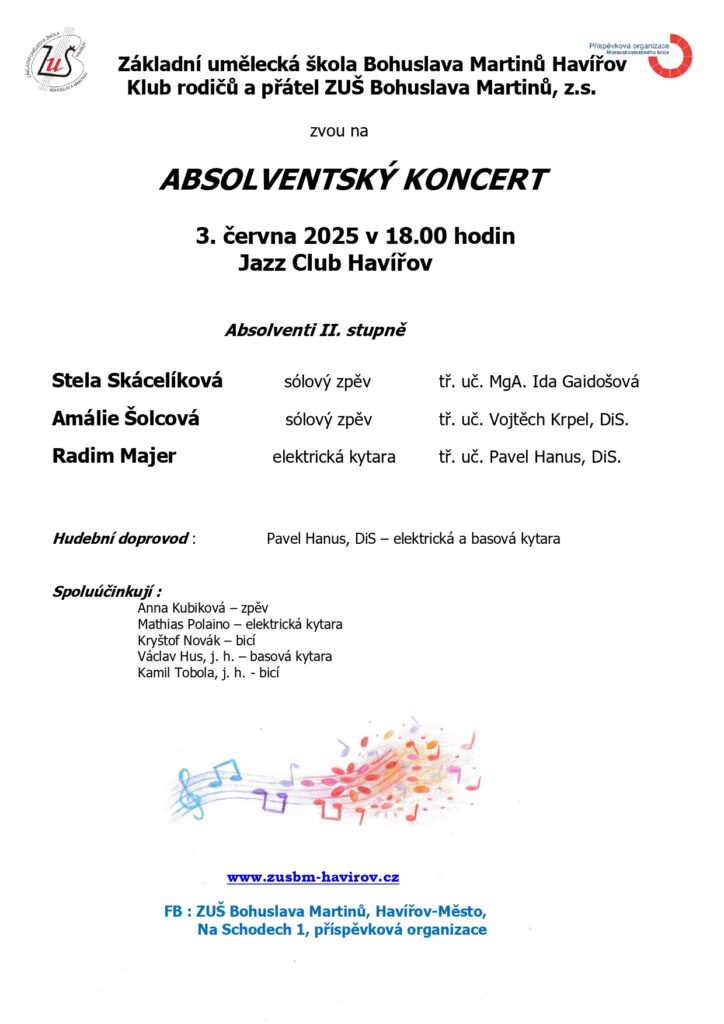 Absolventský koncert v jazz klubu