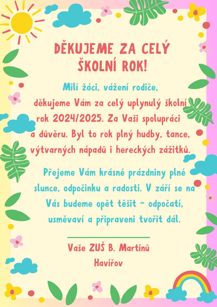 Přání k prázdninám